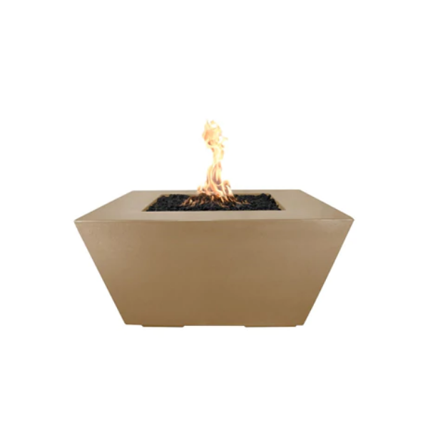 Outdoor Plus 50" Square Redan Fire Pit - GFRC Concrete - Liquid Propane